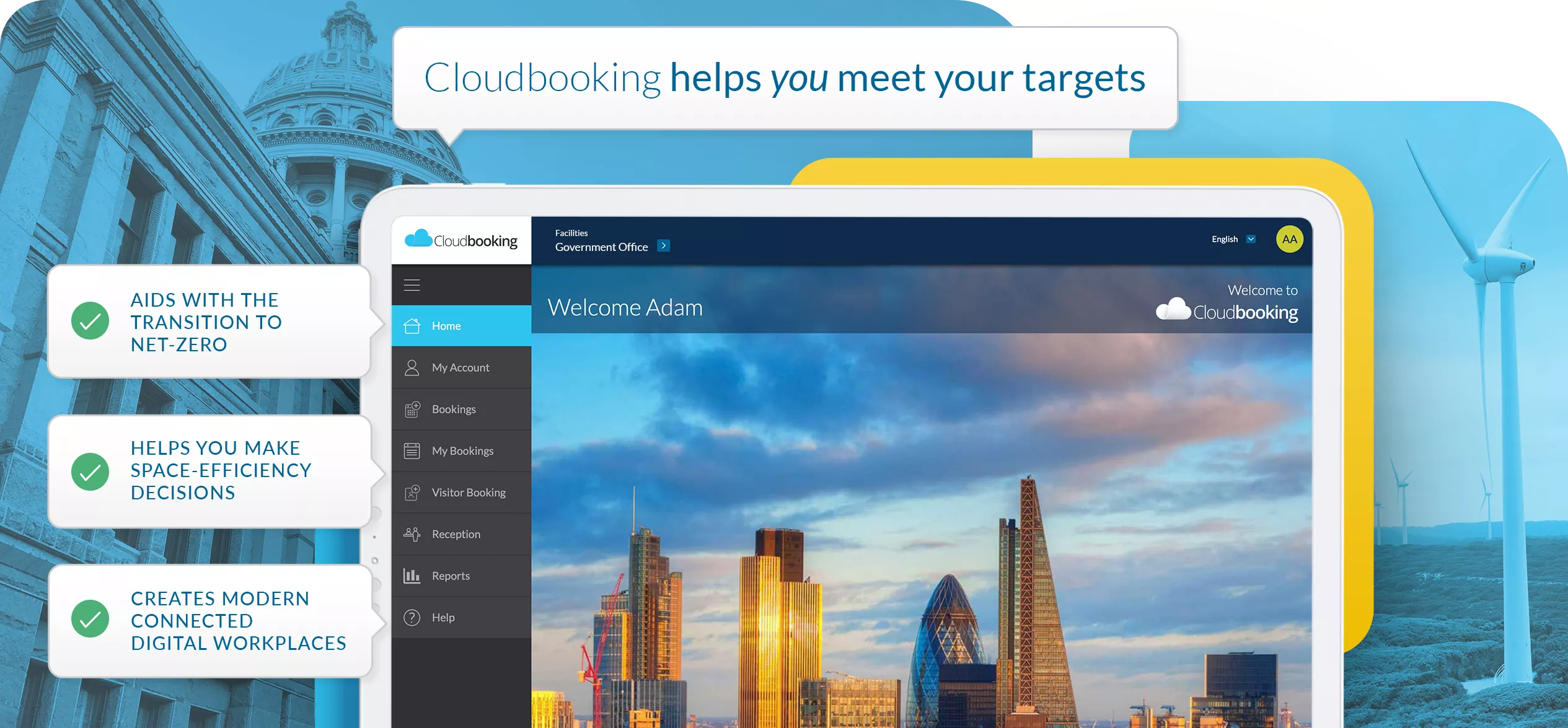 Cloudbooking helps you meet your government targets