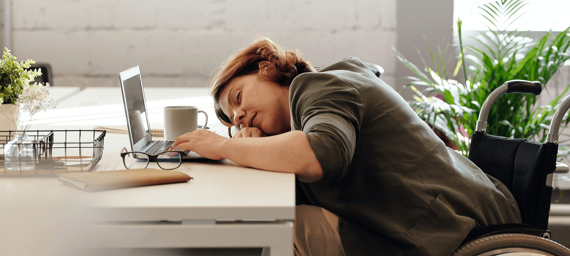 Employee feeling burnt out at work