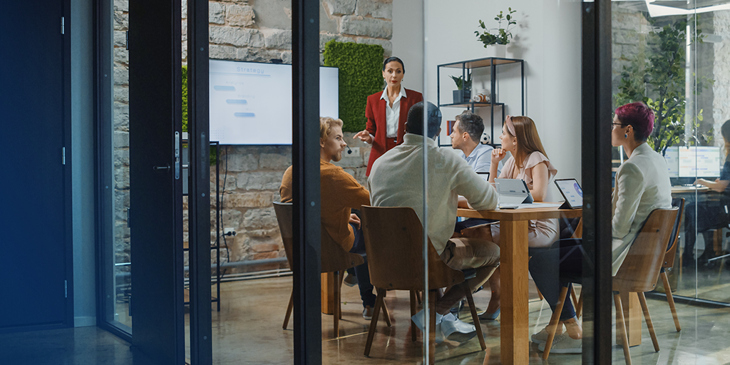 Meeting Room with collaboration on display